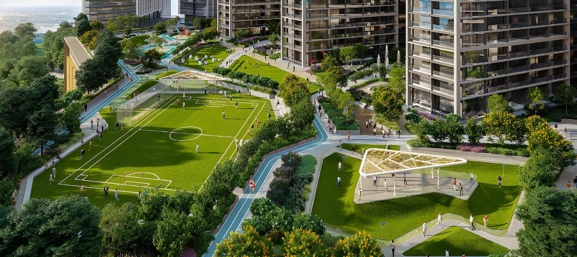 Благоустройство Sobha Central